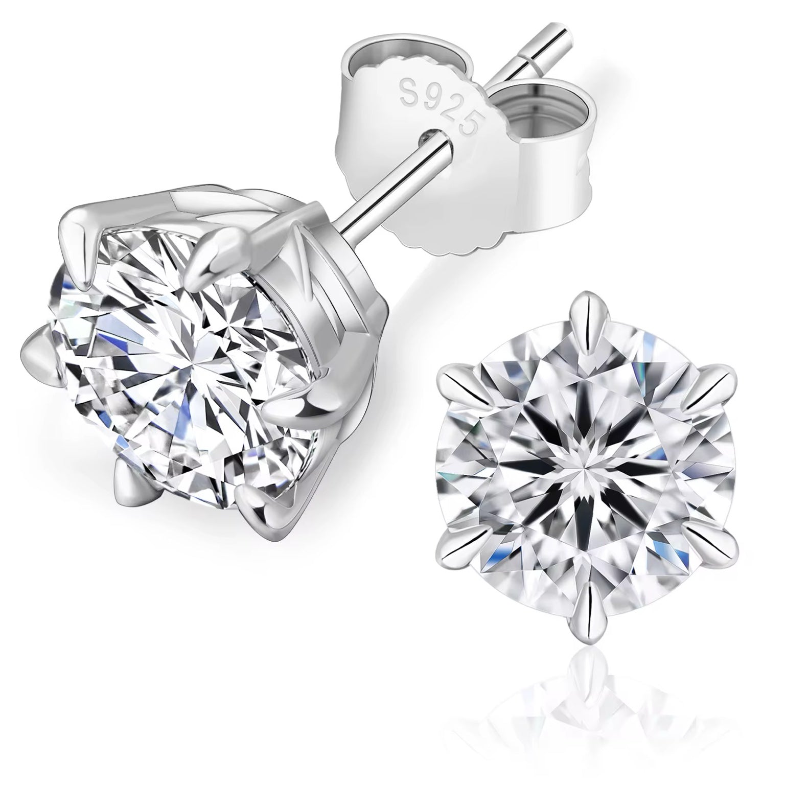 Orecchini con Moissanite -  S925