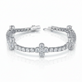 Bracciale Tennis con Croce  - Moissanite 4mm