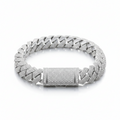 Bracciale Cuban Link con Moissanite VVS - Argento S925