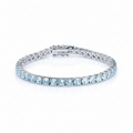 Bracciale Tennis Azzurro con Moissanite