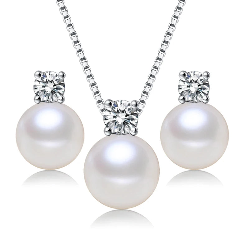 Set Collana e Orecchini Perla Argento 925 - Eleganza Classica