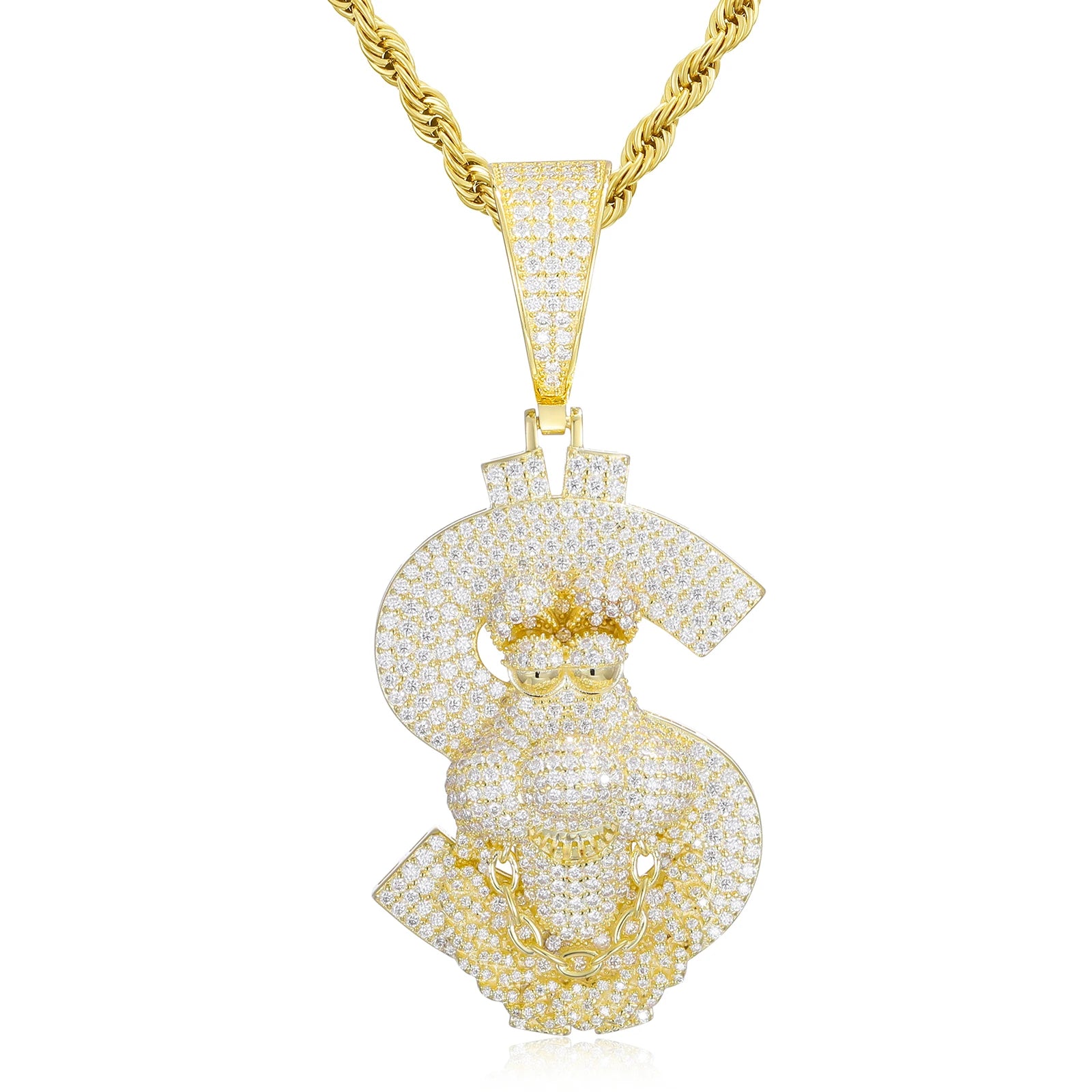 Pendente Cartoon Moissanite VVS - Stile Unico