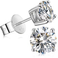 Orecchini Classici con Moissanite - Oro Bianco e Oro Giallo