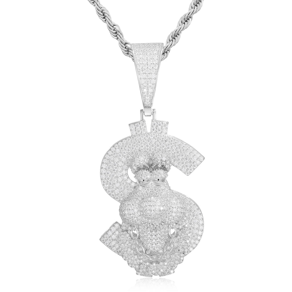 Pendente Cartoon Moissanite VVS - Stile Unico