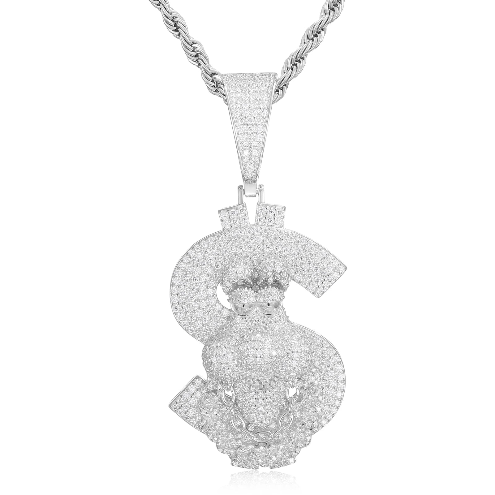 Pendente Cartoon Moissanite VVS - Stile Unico