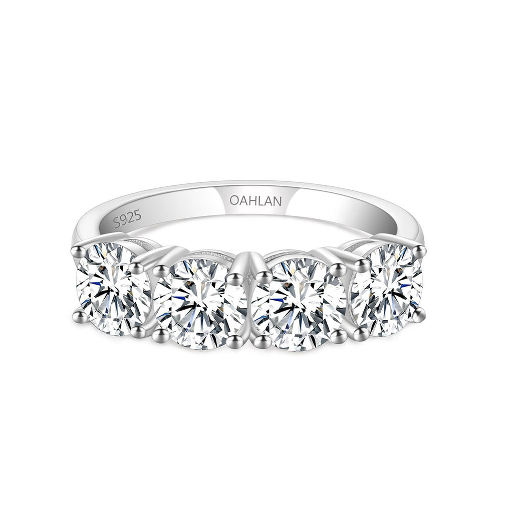 Anello Eternity con 4 Moissanite - Offerta Speciale