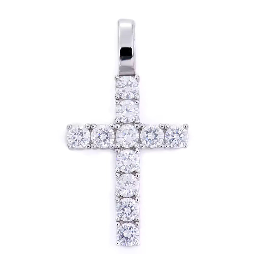 کلاسیک کرۆس پەندەنت لەگەڵ VVS Moissanite
