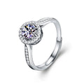Anello Halo con Moissanite - Offerta Speciale
