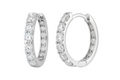 Orecchini a Cerchio con Moissanite - Argento S925