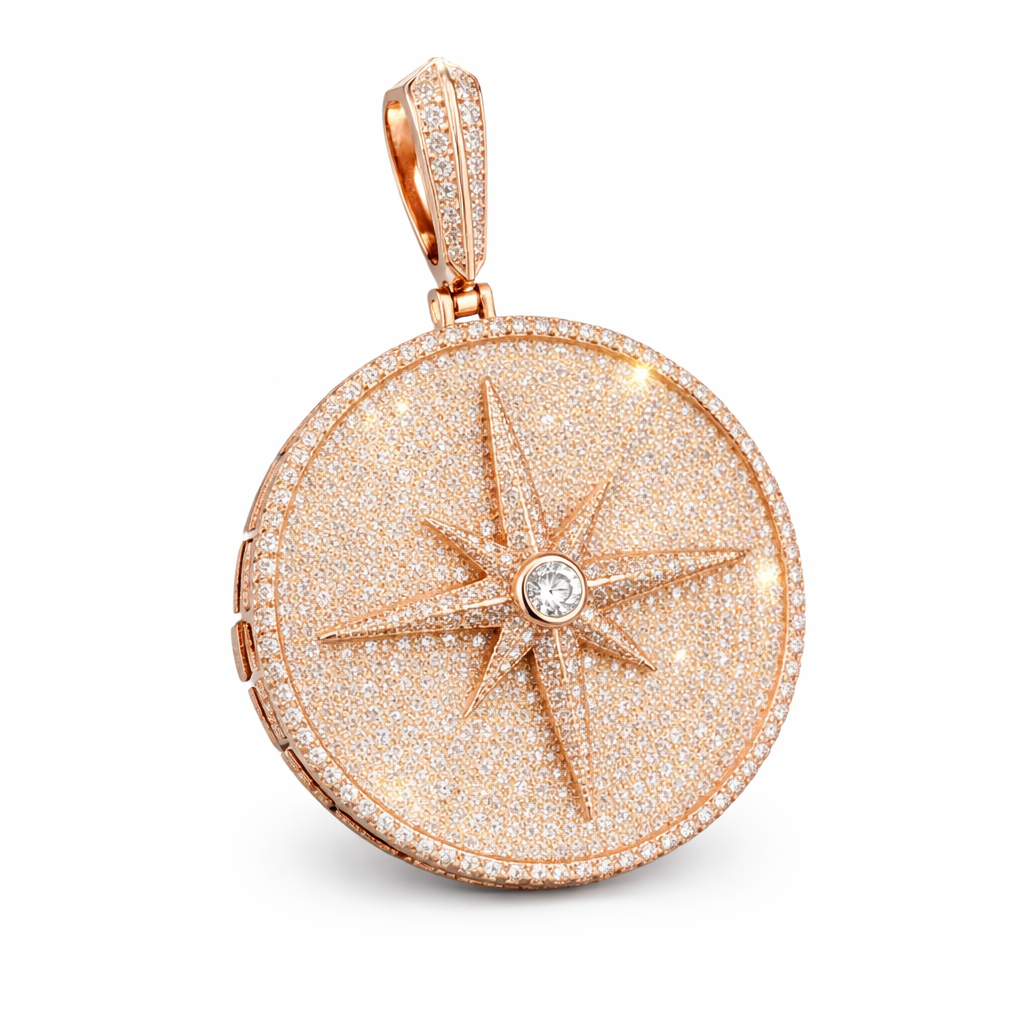 Pendente Bussola con Moissanite - Super Offerta